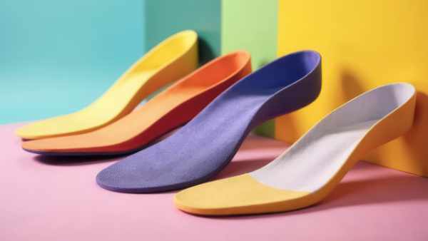 Four brightly colored full length insoles | FootWebStar Four brightly colored full length insoles